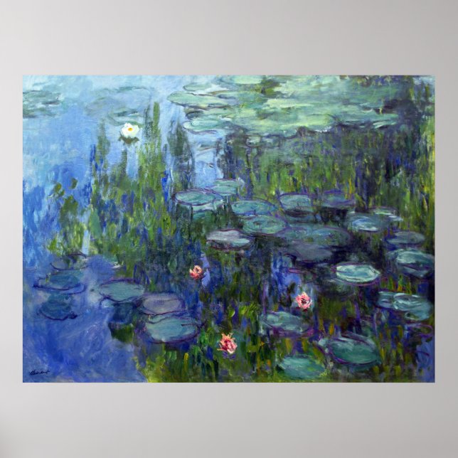Póster Water Lilis, Claude Monet (Frente)