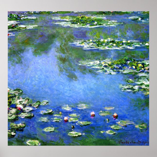 Póster Water Lilis, Claude Monet (Frente)