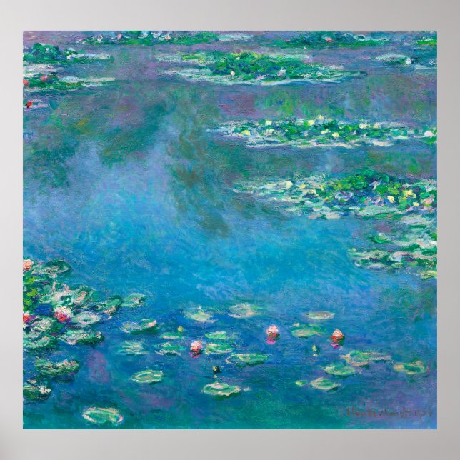 Póster Water Lilis, Claude Monet (Frente)