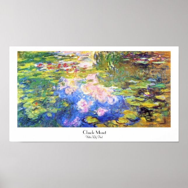 Póster Water Lily Pond Claude Monet (Frente)