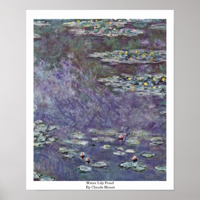 Póster Water Lily Pond De Claude Monet (Frente)