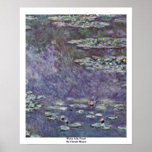 Póster Water Lily Pond De Claude Monet