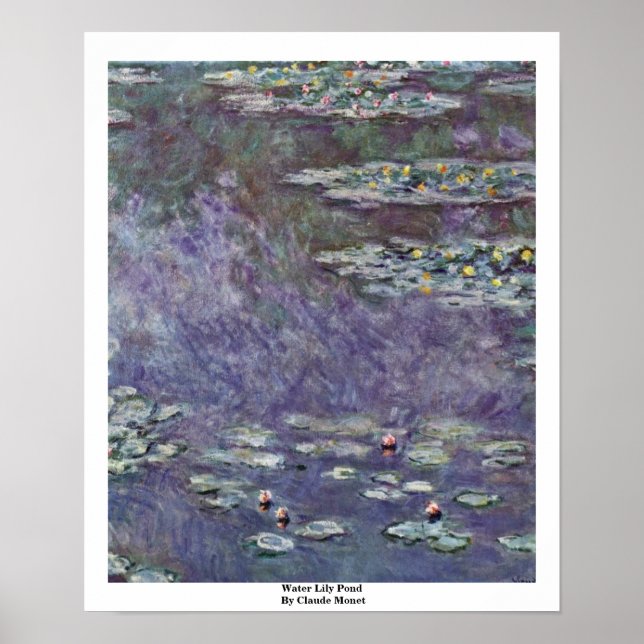 Póster Water Lily Pond De Claude Monet (Frente)