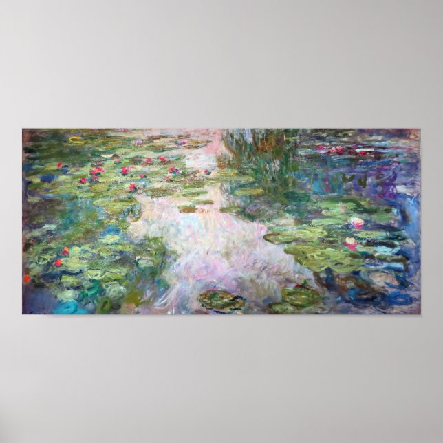 Póster Water Lily Pond en Giverny, Claude Monet (Frente)