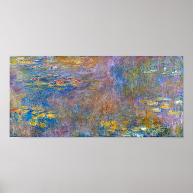 Póster Water Lily Pond en Giverny, Claude Monet (Frente)