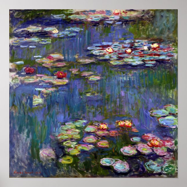 Póster Water Lily Pond, Monet (Frente)