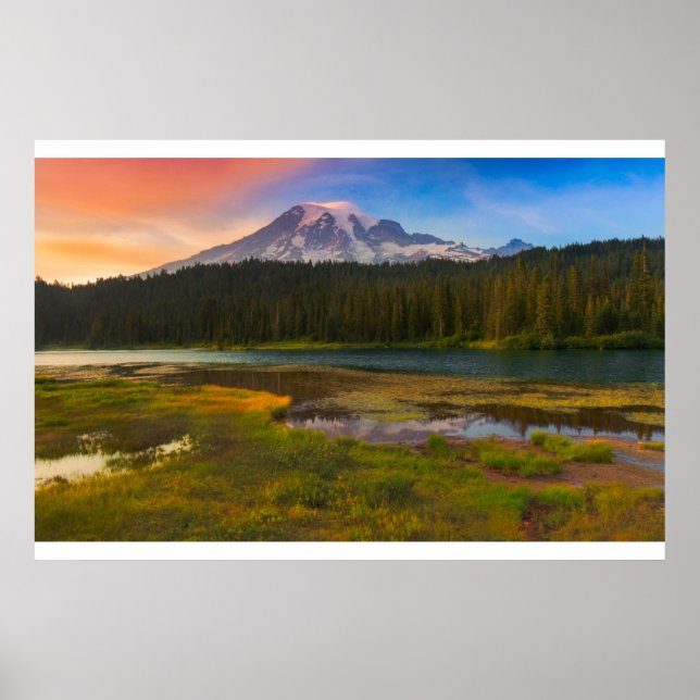Póster Water | Mt. Rainier National Park, Washington (Frente)