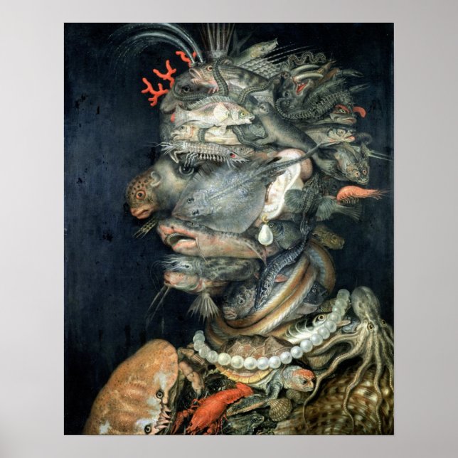 Póster Water, (oil on canvas), Arcimboldo, Giuseppe (Frente)