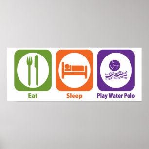 Póster Water polo de Eat Sleep Play