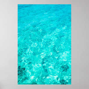 Póster Water pool turquoise background