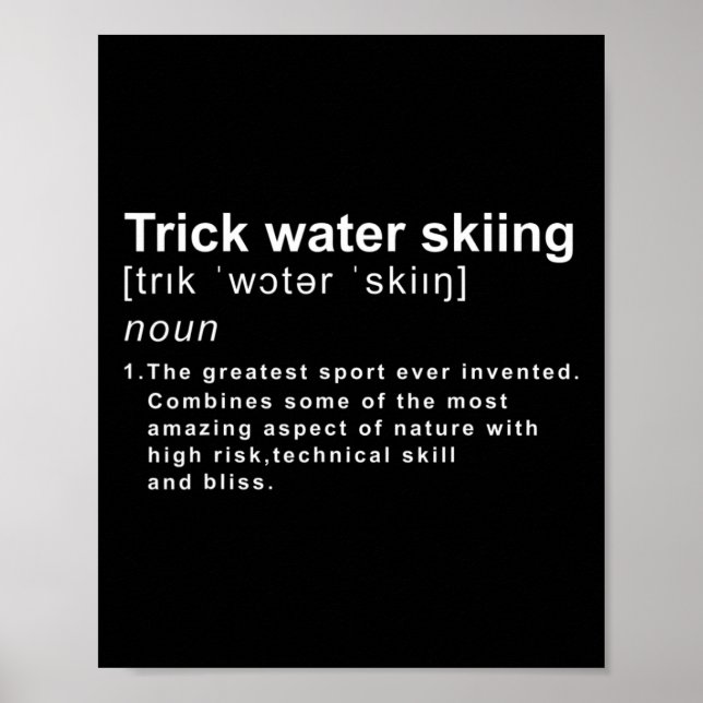 Póster Water Ski Trick Definition  (Frente)