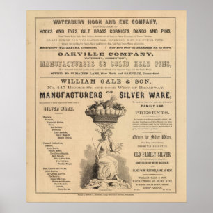 Póster Waterbury Hook y Eye Company