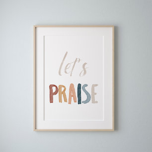 Póster Watercolor boho alaba al poster