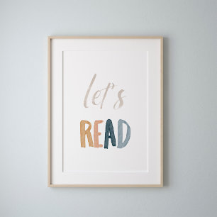 Póster Watercolor boho deja de leer poster