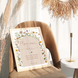 Póster Watercolor Boho Floral Baby Shower Momosa Bar