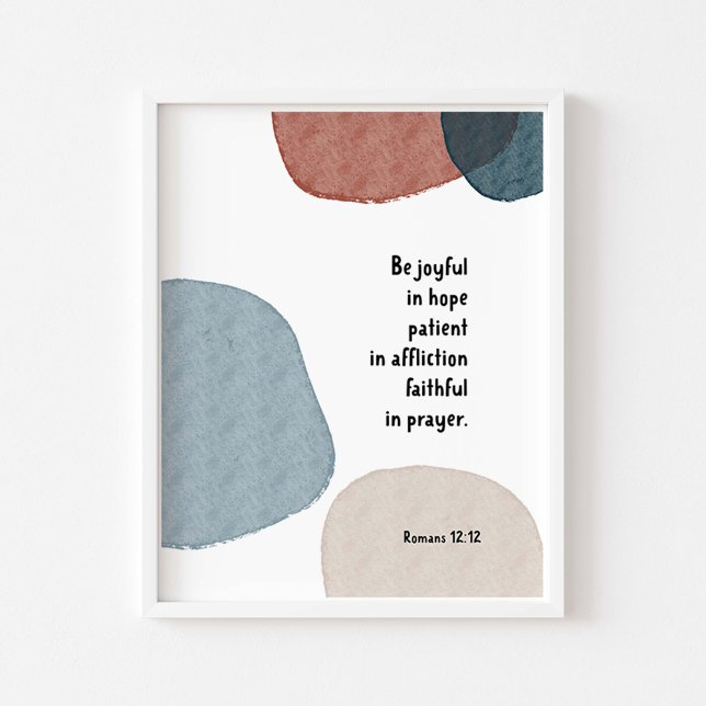 Póster Watercolor boho Romans 12:12 poster (Subido por el creador)