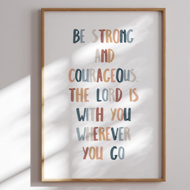 Póster Watercolor boho ser fuerte y valiente poster (Subido por el creador)