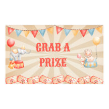 Watercolor Circus Animals Birthday Party Station