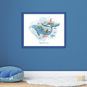 Póster Watercolor de la vida de la fantasía mágica de la 