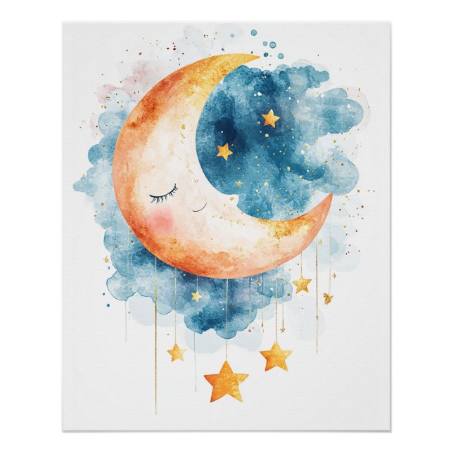 Póster Watercolor de los sueños celestes (Anverso)