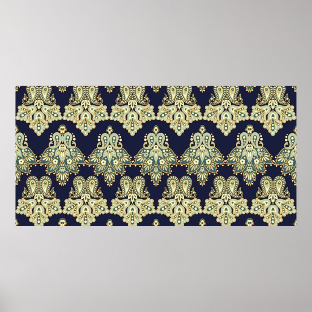 Póster watercolor digital background pattern on textures  (Frente)