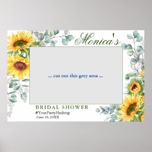 Póster Watercolor Eucalyptus Bridal Shower Photo Prop
