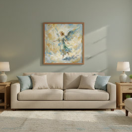 Póster Watercolor Heavenly Angel Poster