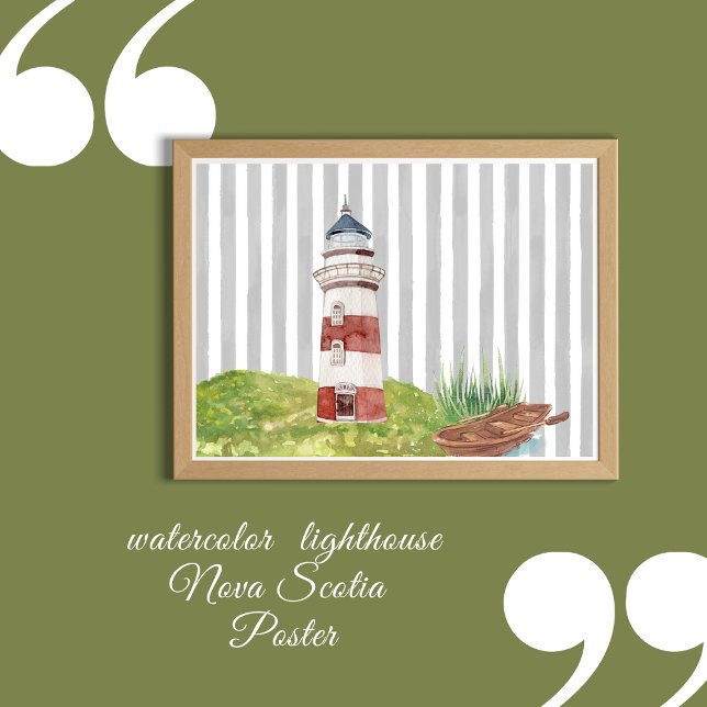 Póster watercolor Lighthouse (watercolor Lighthouse Poster by wedding Hobinishop)