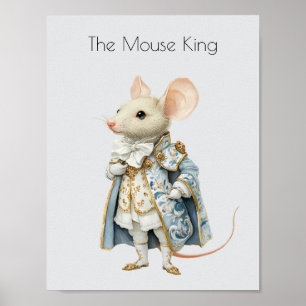 Póster Watercolor Nutcracker Ballet Mouse King