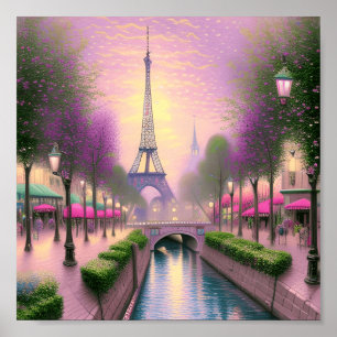 Póster Watercolor París