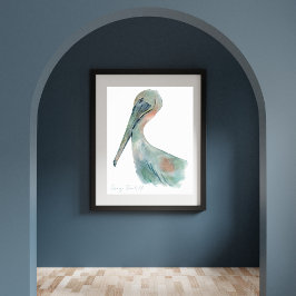 Póster Watercolor Pelican