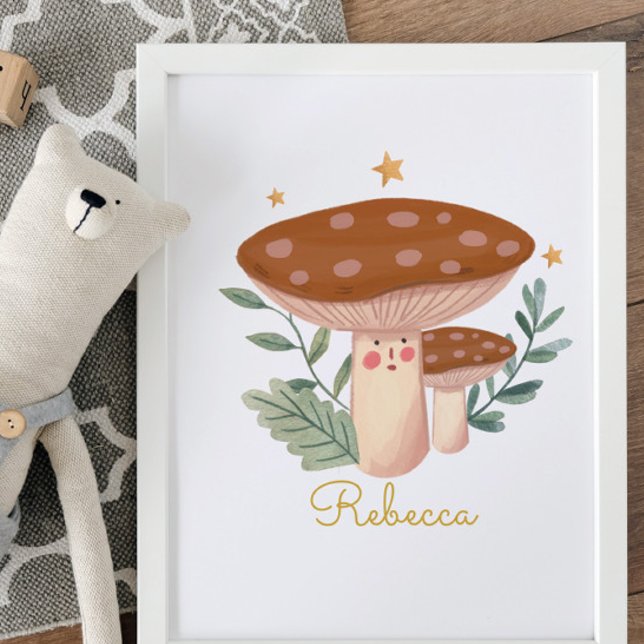 Póster Watercolor Pequeño champiñón rojo Poster (Subido por el creador)