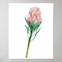 Watercolor Pink Floral Art