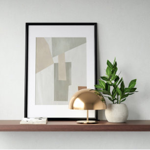 Póster Watercolor poster Abstract Geometrical modern art