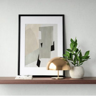 Póster Watercolor poster Abstract Geometrical modern art