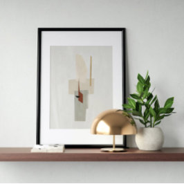 Póster Watercolor poster Abstract Geometrical modern art