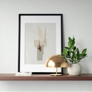 Póster Watercolor poster Abstract Geometrical modern art