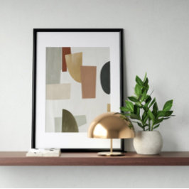 Póster Watercolor poster Abstract Geometrical modern art