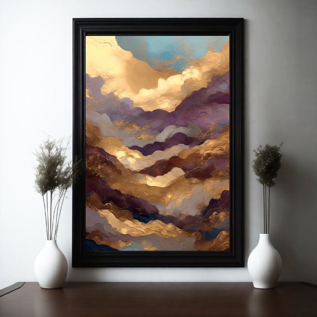 Póster Watercolor Resumen Paintaje Paintaje Oro 2:3 (Subido por el creador)