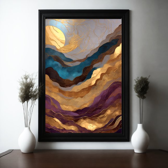 Póster Watercolor Resumen Paintaje Paintaje Oro 2:3 (Subido por el creador)