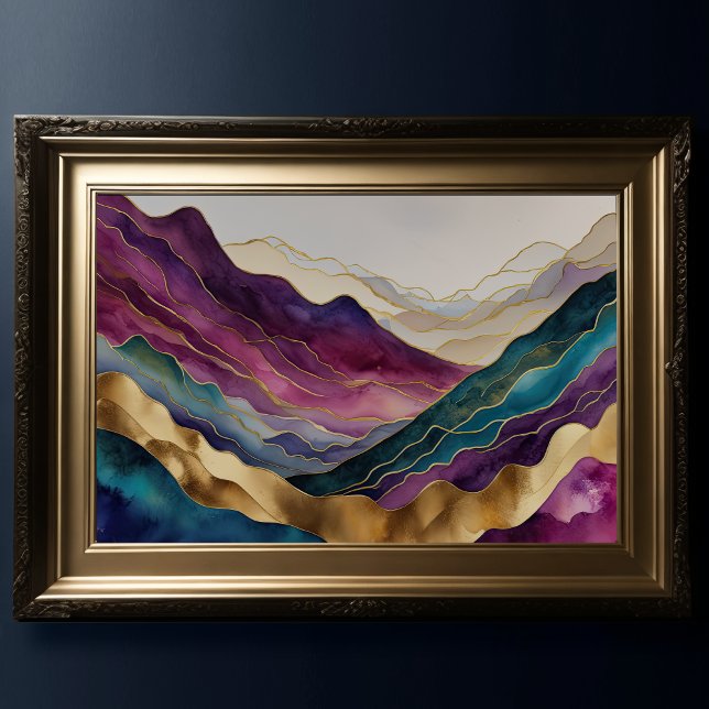 Póster Watercolor Resumen Paintaje Paintaje Oro 3:2 (Subido por el creador)