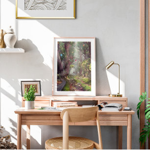 Póster Watercolor Rock Road Wall Art