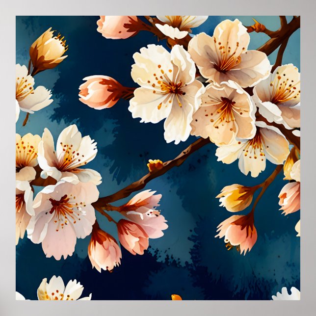 Póster Watercolor Sakura Dreams (Frente)