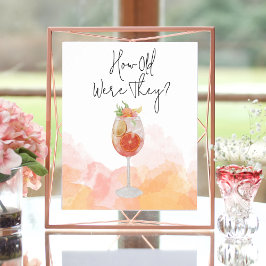 Póster Watercolor Spritz Bridal Shower Game
