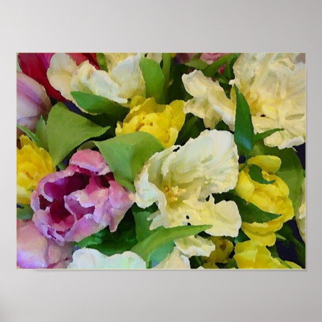 Póster "Watercolor" Tulips - Detail 6 (Frente)