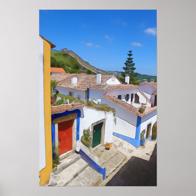 Póster Watercolor village (Frente)