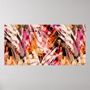 Póster Watercolor vintage seamless background, paint spla