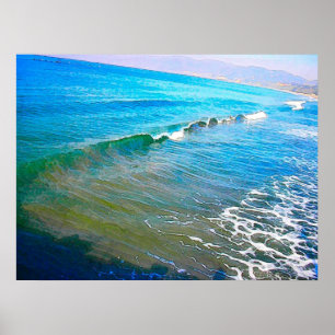 Póster Watercolor Waves