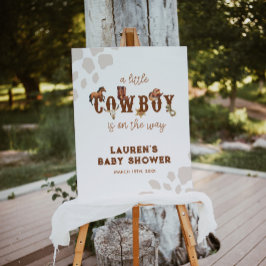 Póster Watercolor Western Un Niño De Vaquero