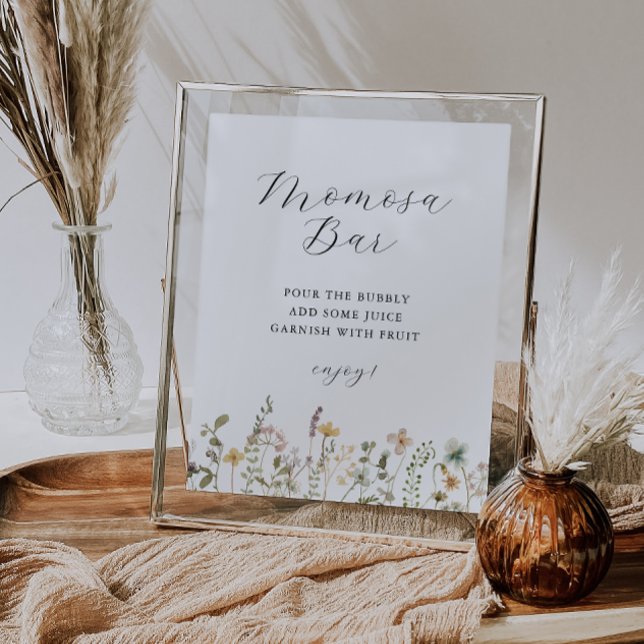 Póster Watercolor Wildflowers Baby Shower Momosa Bar (Subido por el creador)